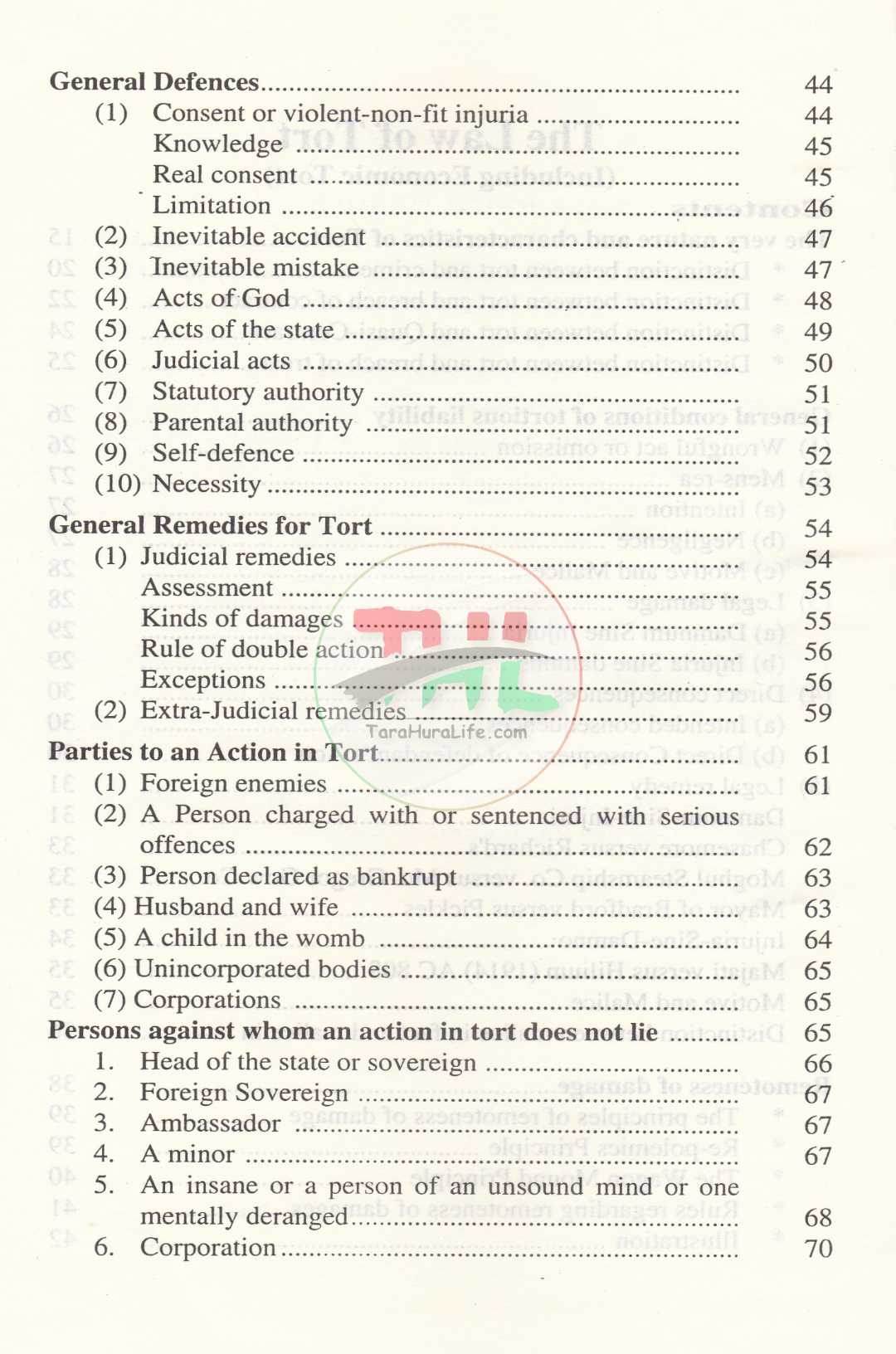The Law of Tort