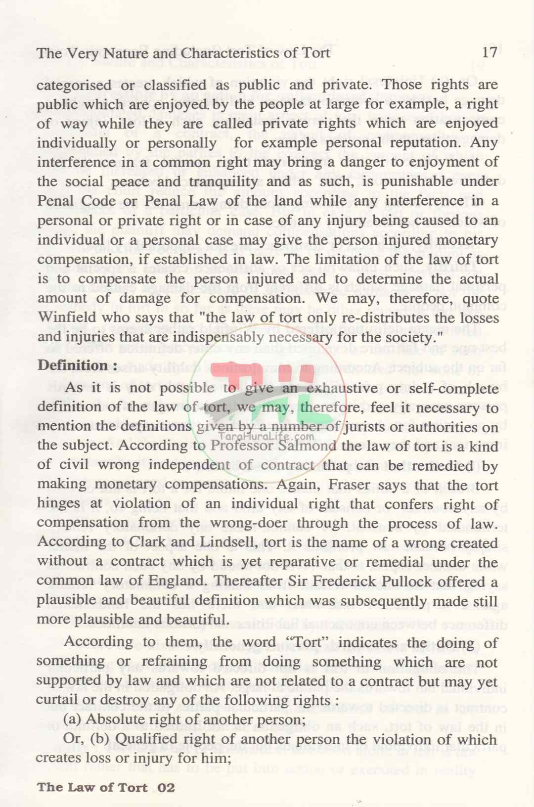 The Law of Tort