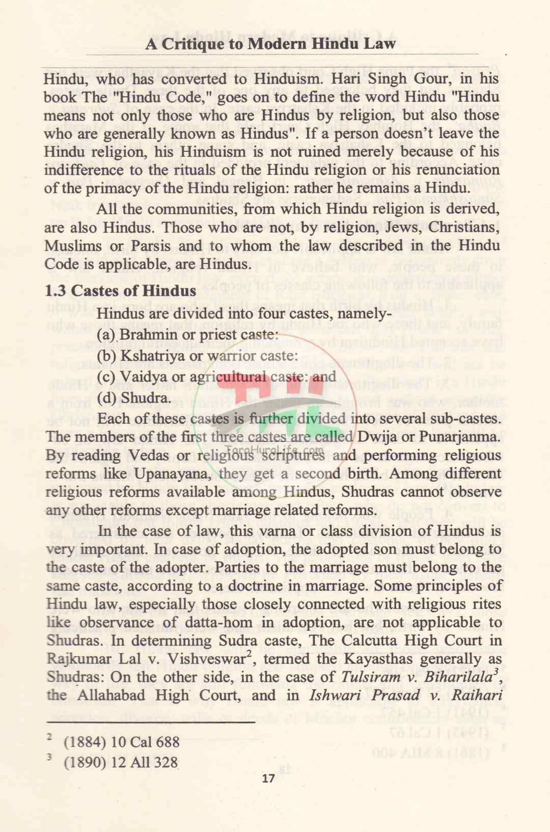 A Critique To Modern HINDU LAW