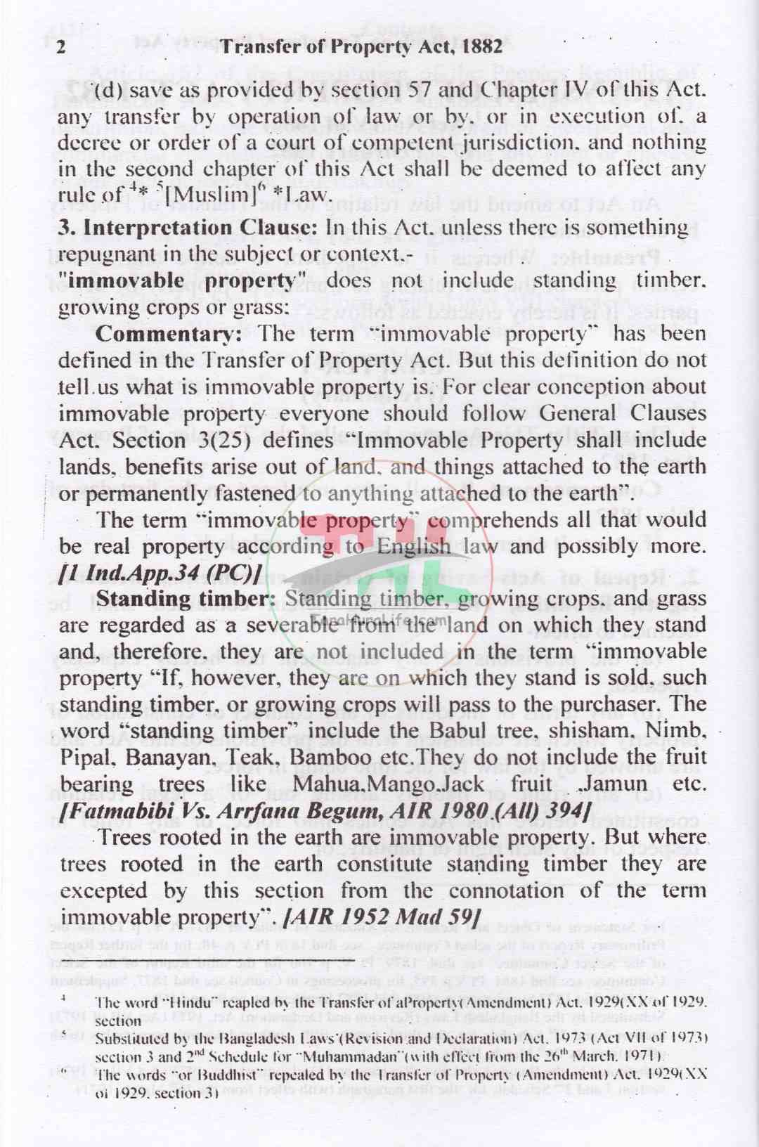 A TEXT BOOK ON TRANSFER OF PROPERTY ACT-1882