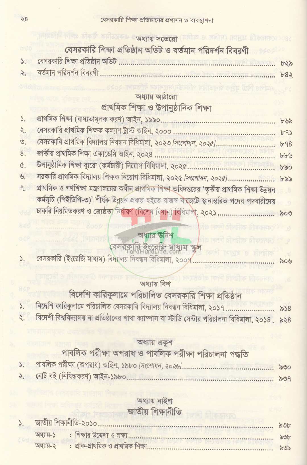 বেসরকারি শিক্ষা প্রতিষ্ঠানের প্রশাসন ও ব্যবস্থাপনা
