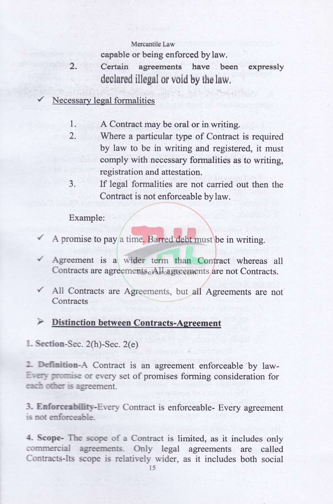 MERCANTILE LAW