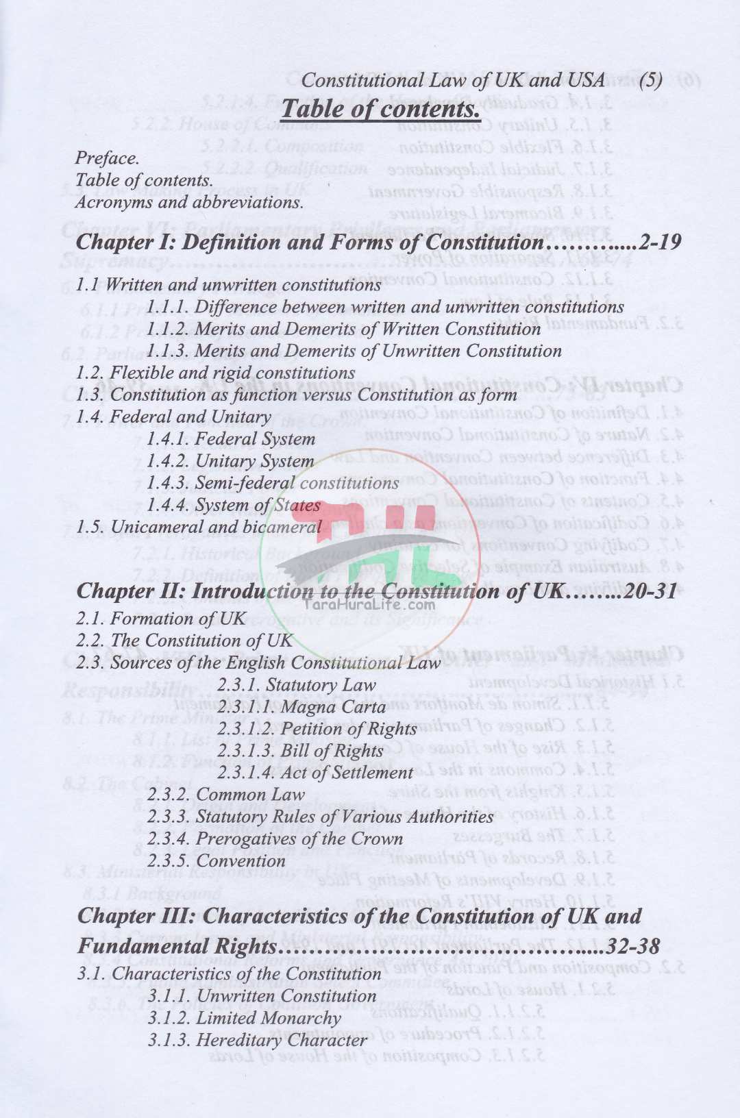CONSTITUTIONAL LAW OF UK AND USA