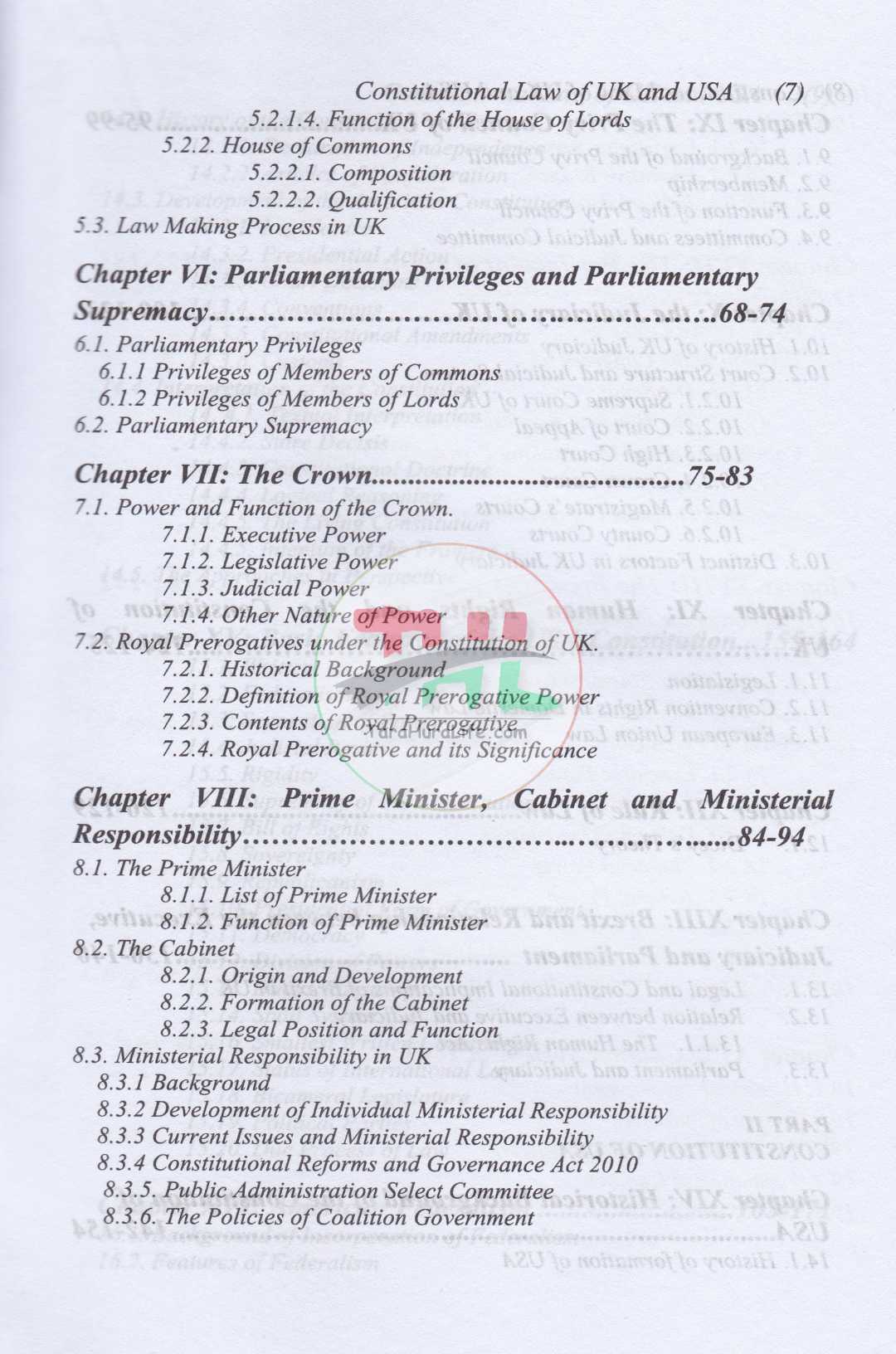 CONSTITUTIONAL LAW OF UK AND USA