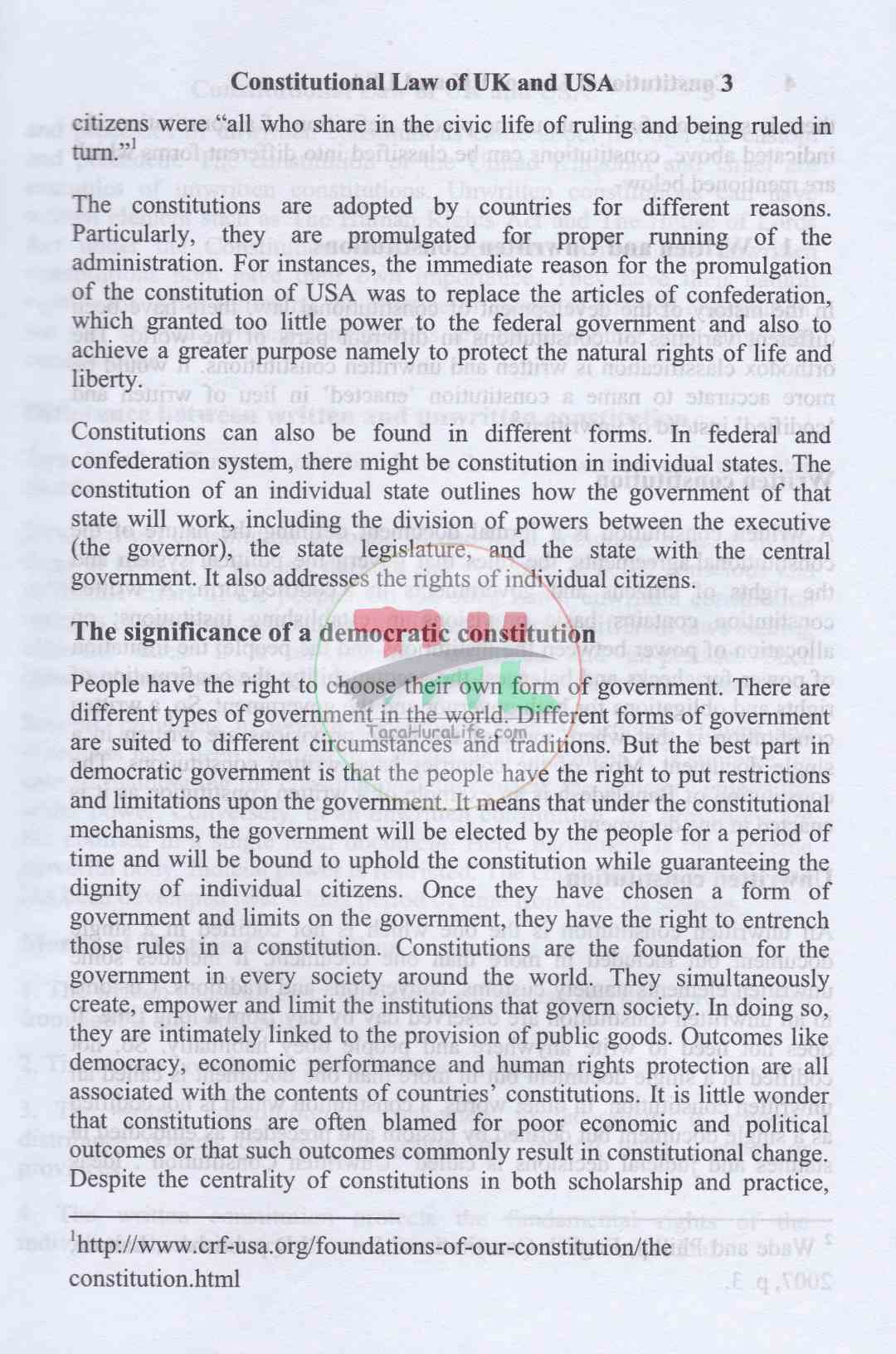CONSTITUTIONAL LAW OF UK AND USA