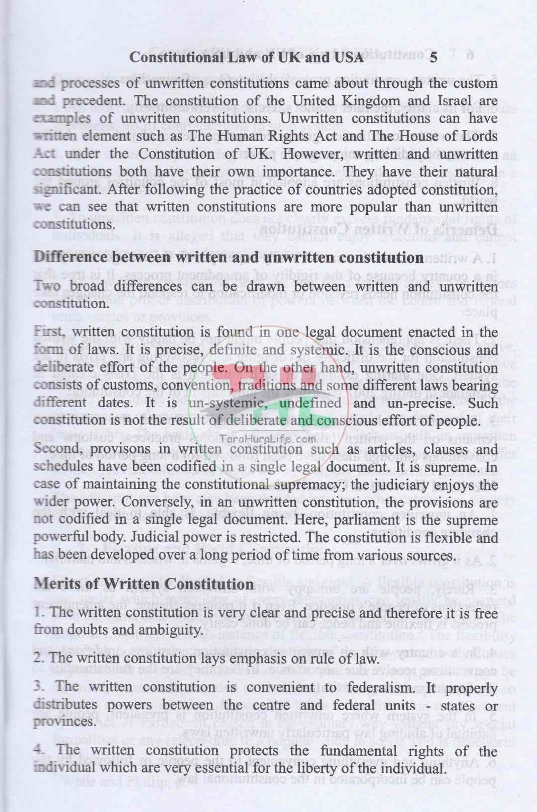 CONSTITUTIONAL LAW OF UK AND USA