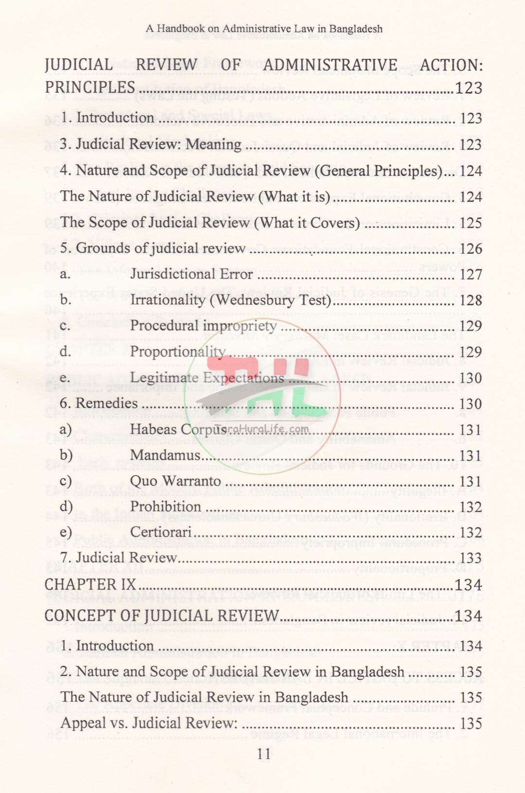 A HANDBOOK ON ADMINISTRATIVE LAW IN BANGLADESH