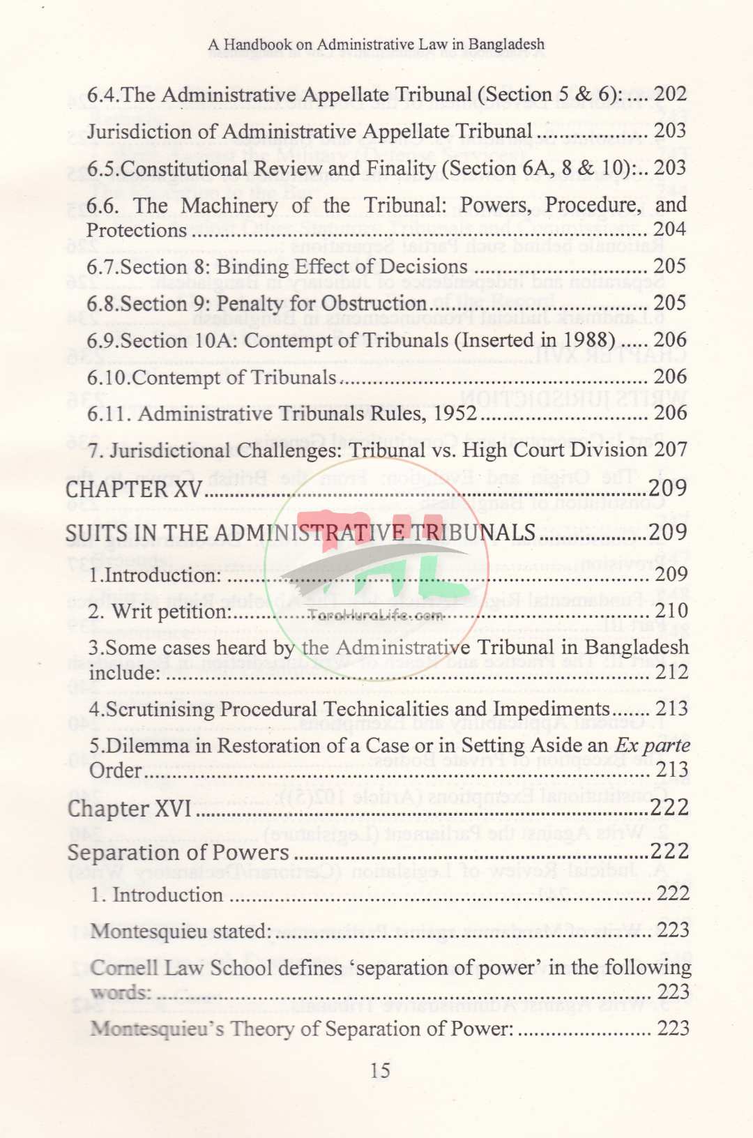 A HANDBOOK ON ADMINISTRATIVE LAW IN BANGLADESH