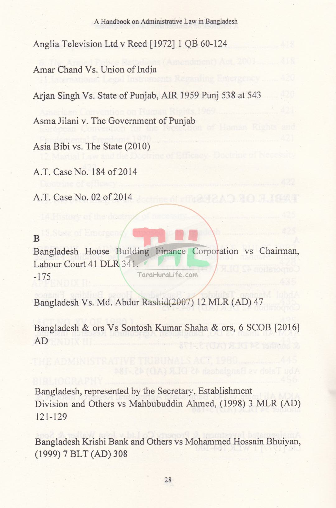 A HANDBOOK ON ADMINISTRATIVE LAW IN BANGLADESH