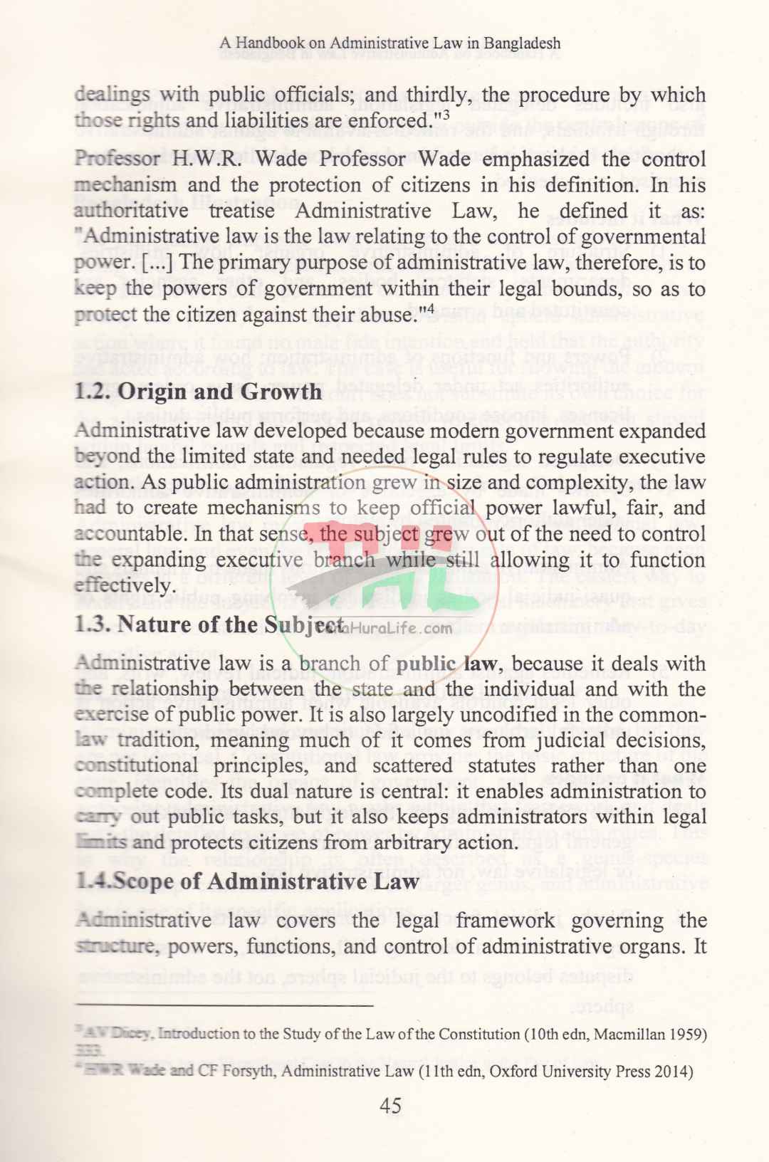 A HANDBOOK ON ADMINISTRATIVE LAW IN BANGLADESH
