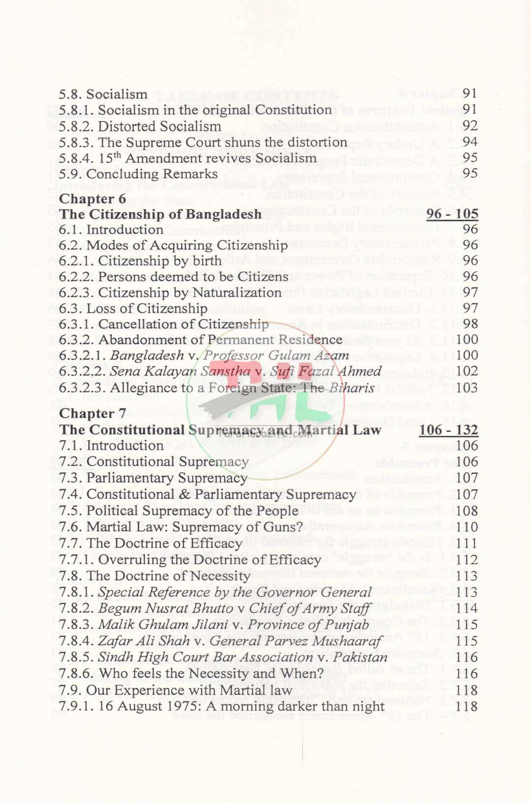 AN INTRODUCTION TO THE CONSTITUTIONAL LAW OF BANGLADESH