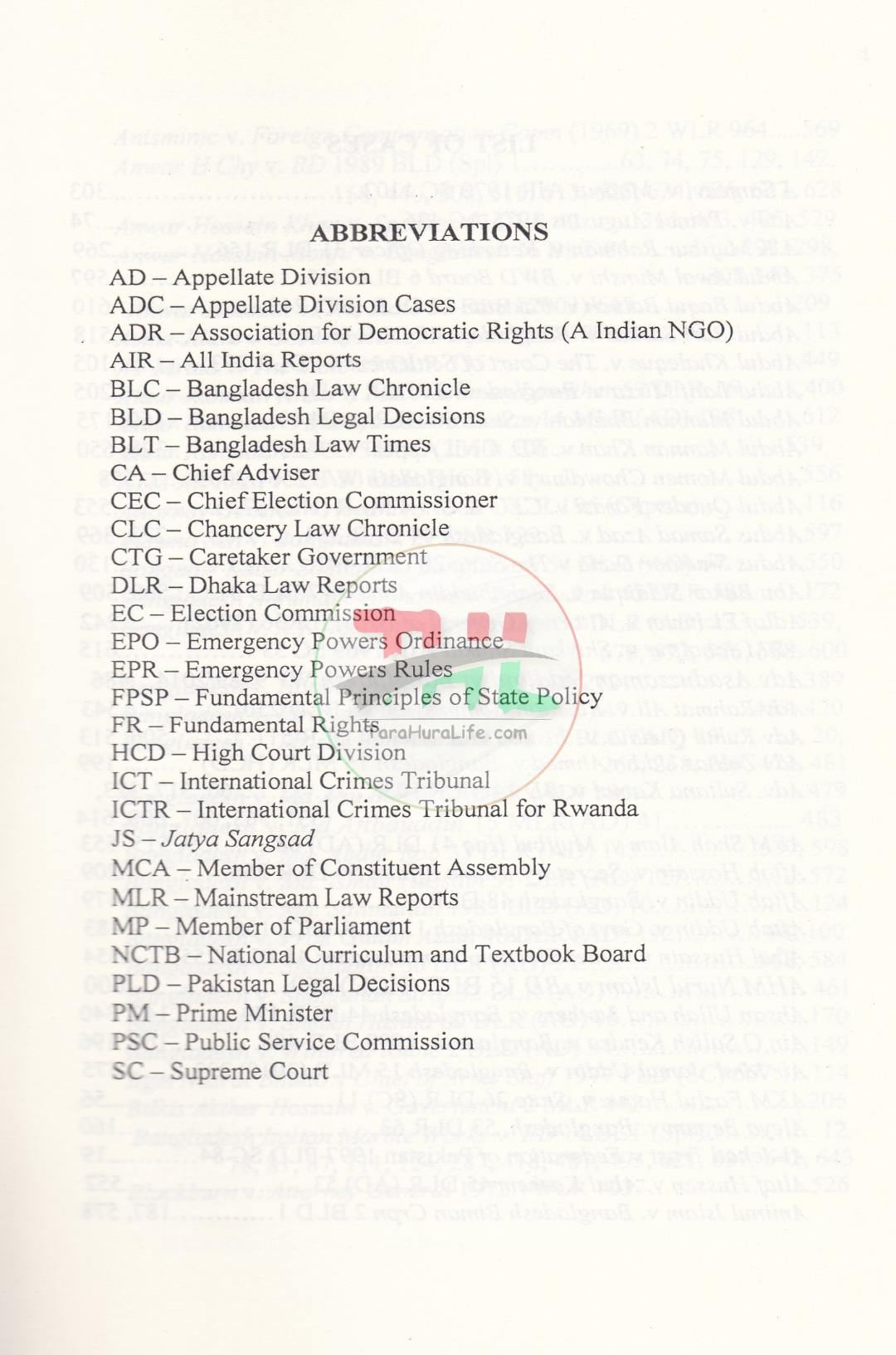 AN INTRODUCTION TO THE CONSTITUTIONAL LAW OF BANGLADESH