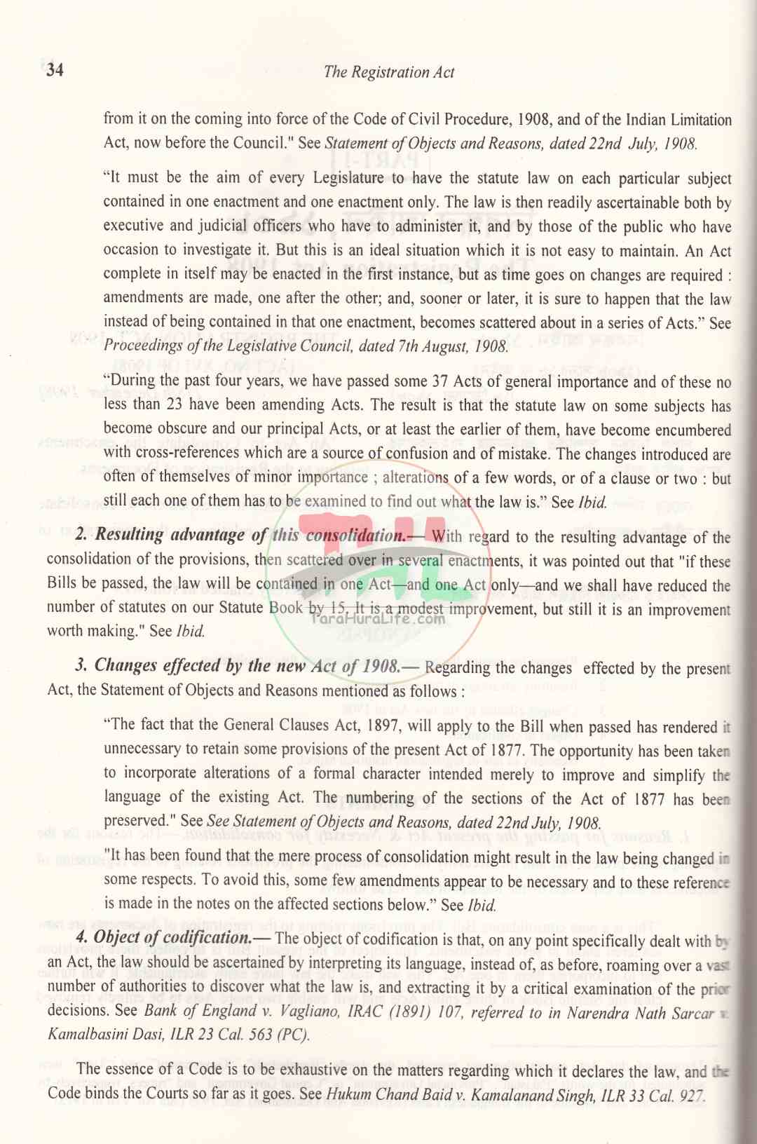 A Commentary on The REGISTRATION ACT
