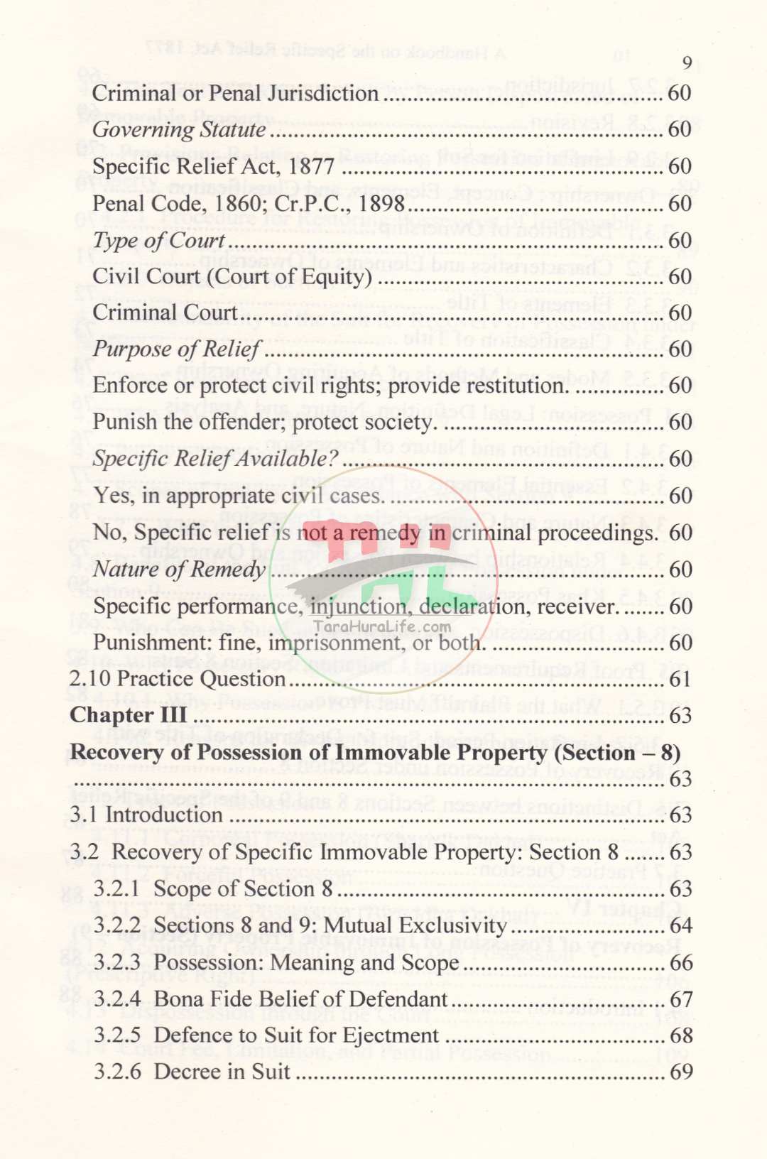 A Handbook on The Specific Relief Act, 1877