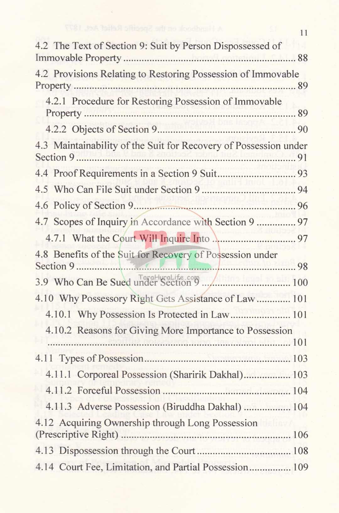 A Handbook on The Specific Relief Act, 1877
