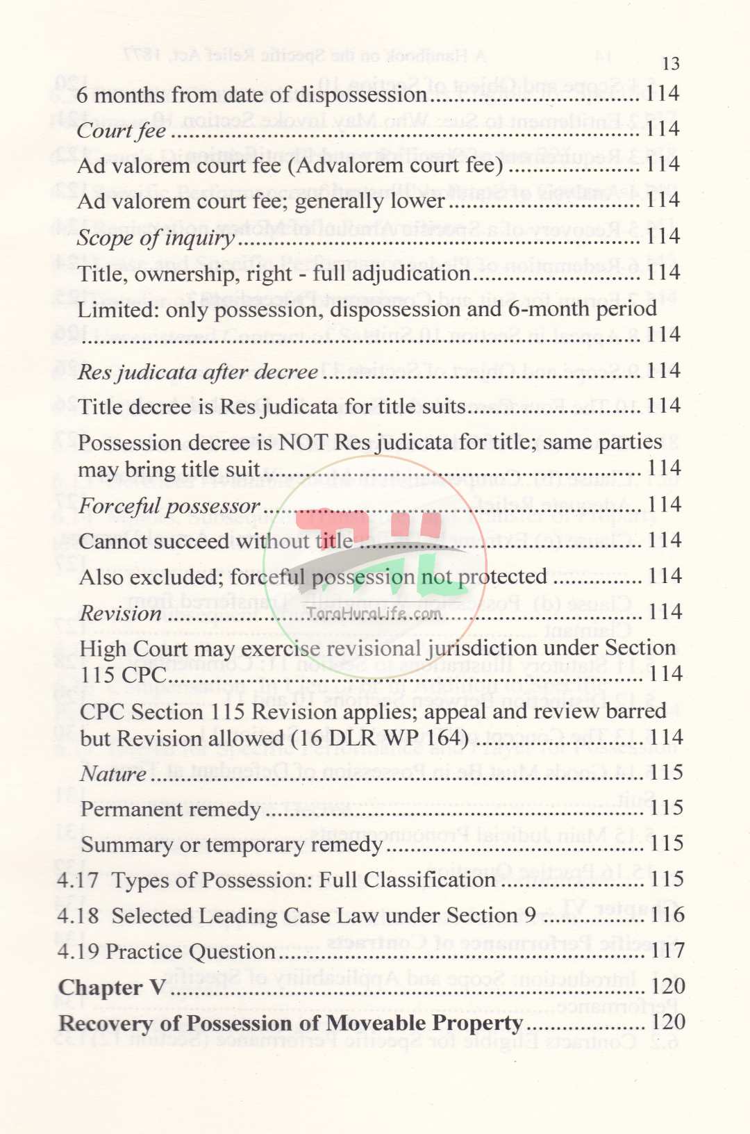 A Handbook on The Specific Relief Act, 1877