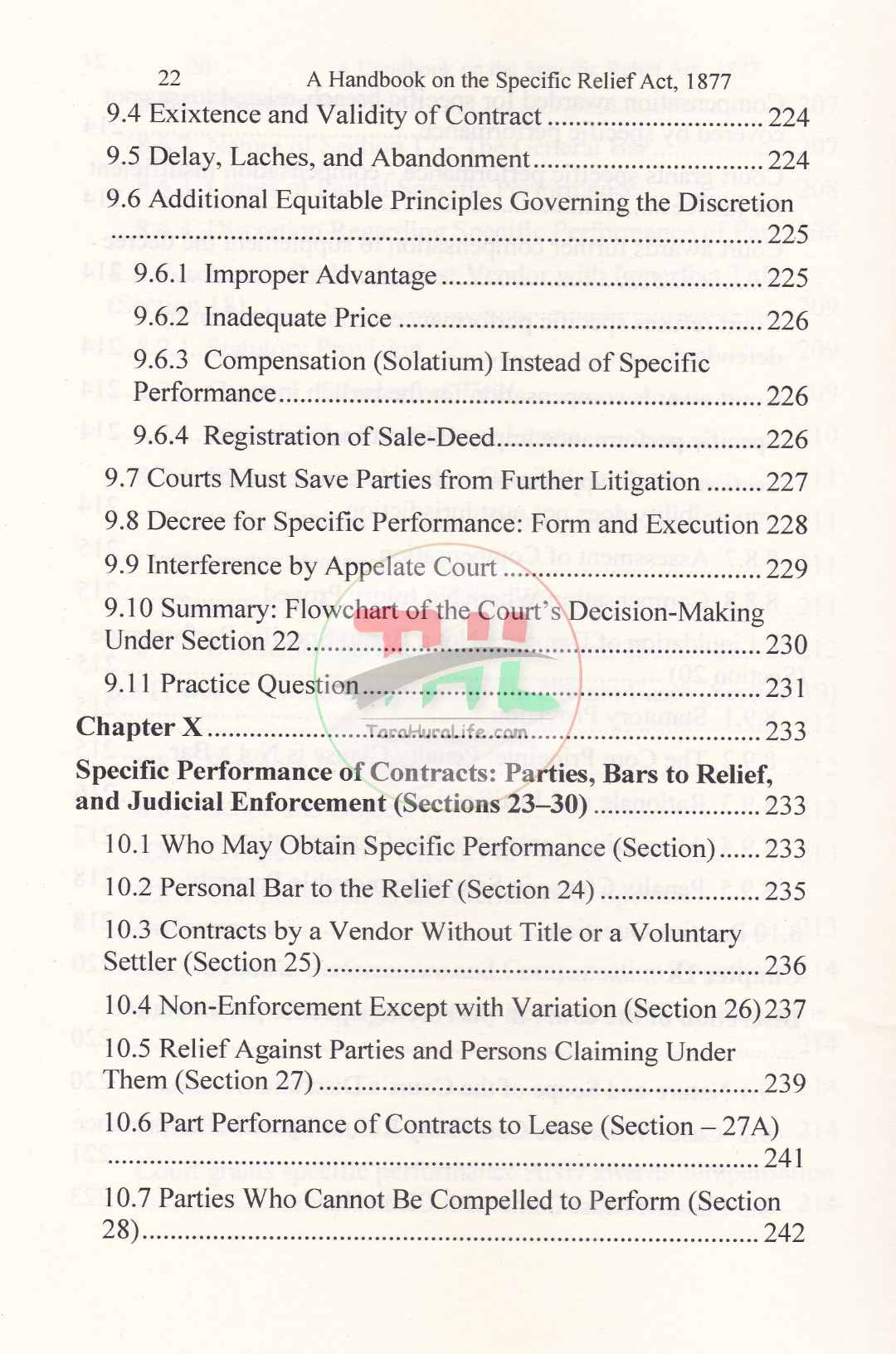 A Handbook on The Specific Relief Act, 1877
