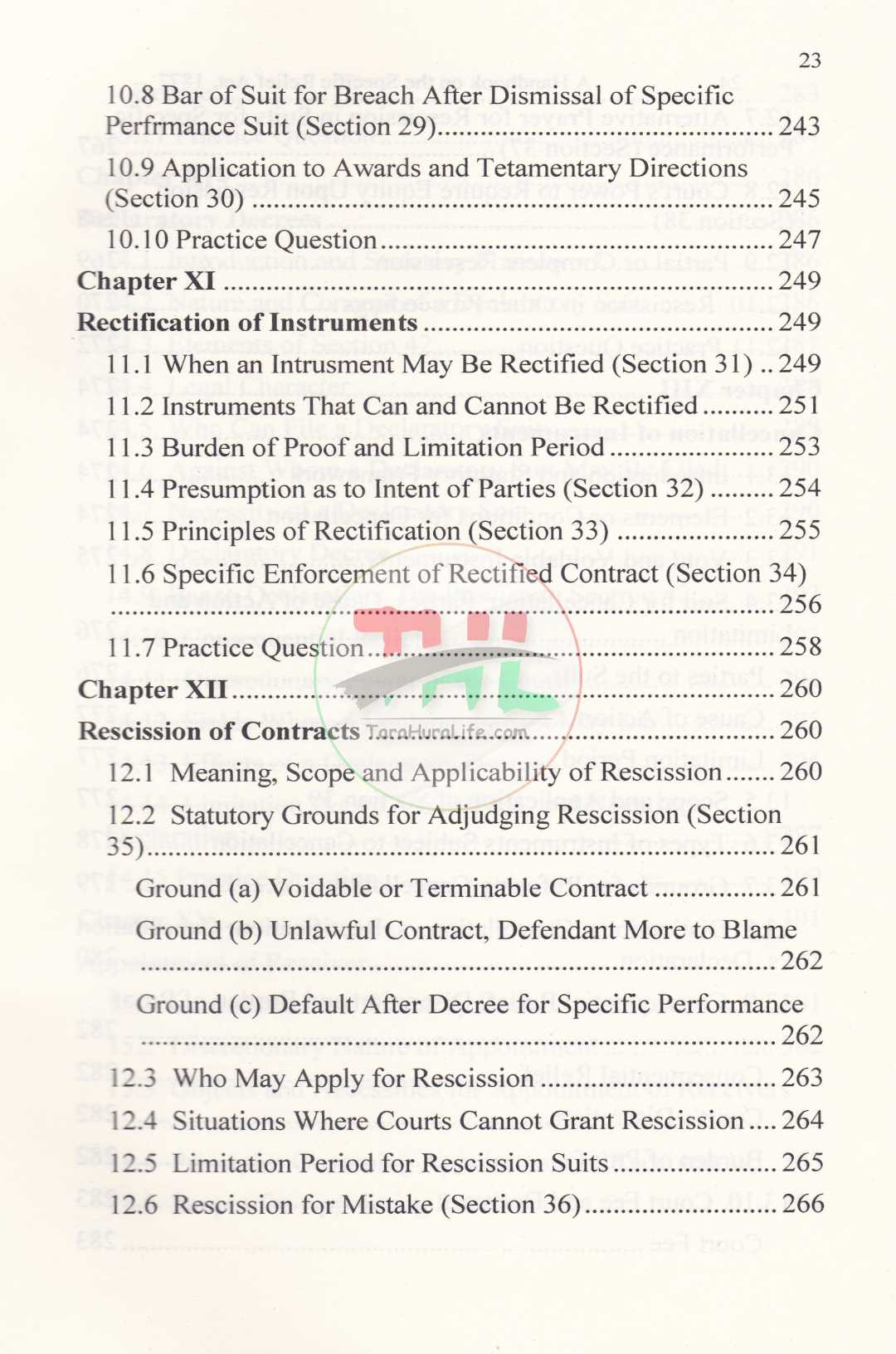 A Handbook on The Specific Relief Act, 1877