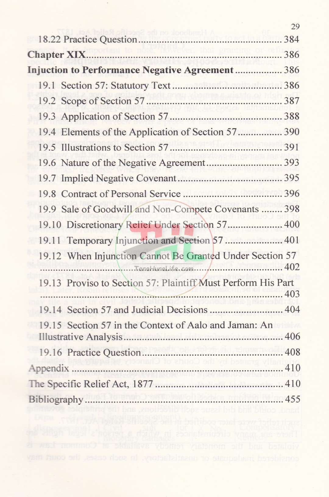 A Handbook on The Specific Relief Act, 1877