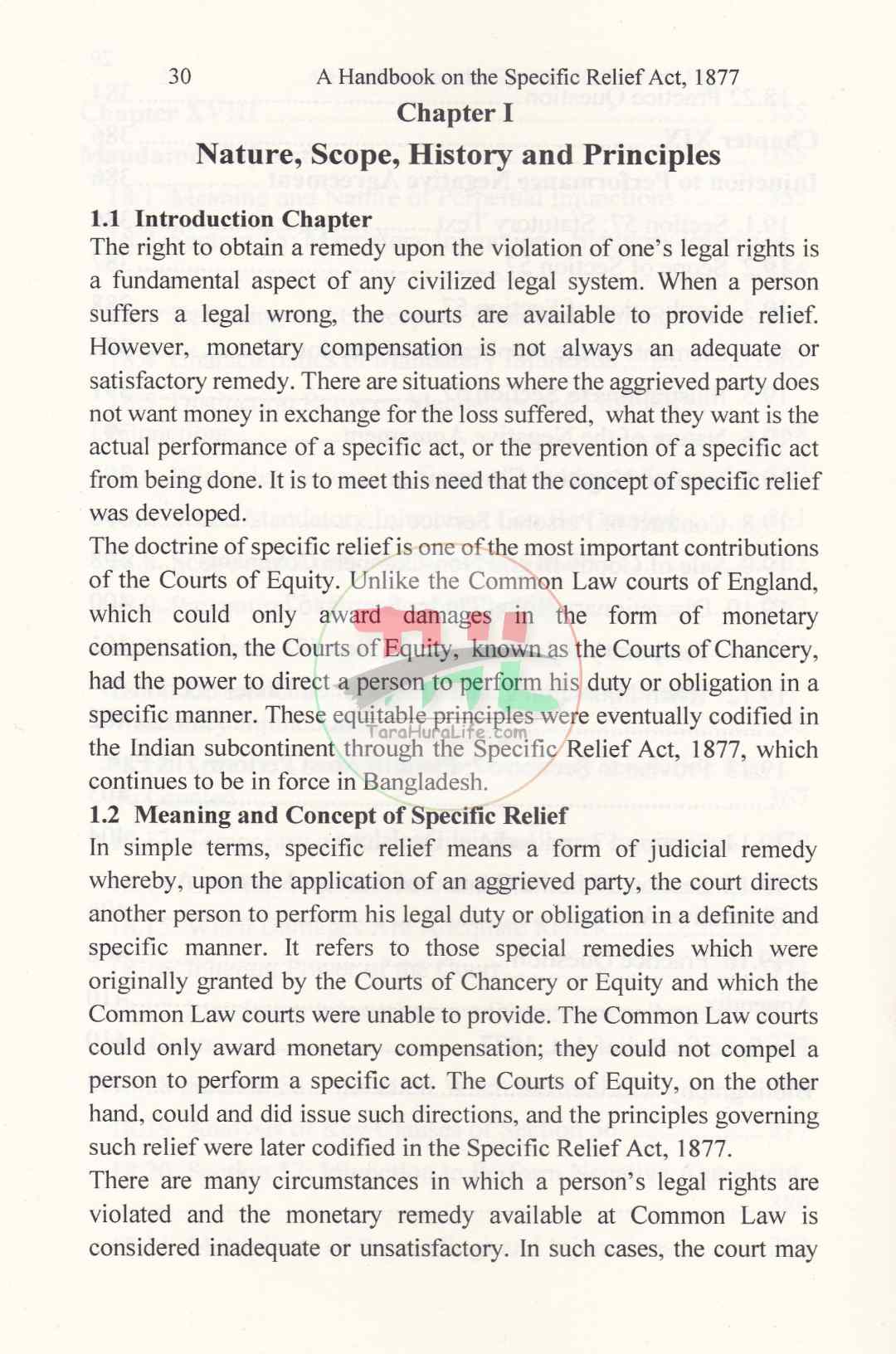 A Handbook on The Specific Relief Act, 1877