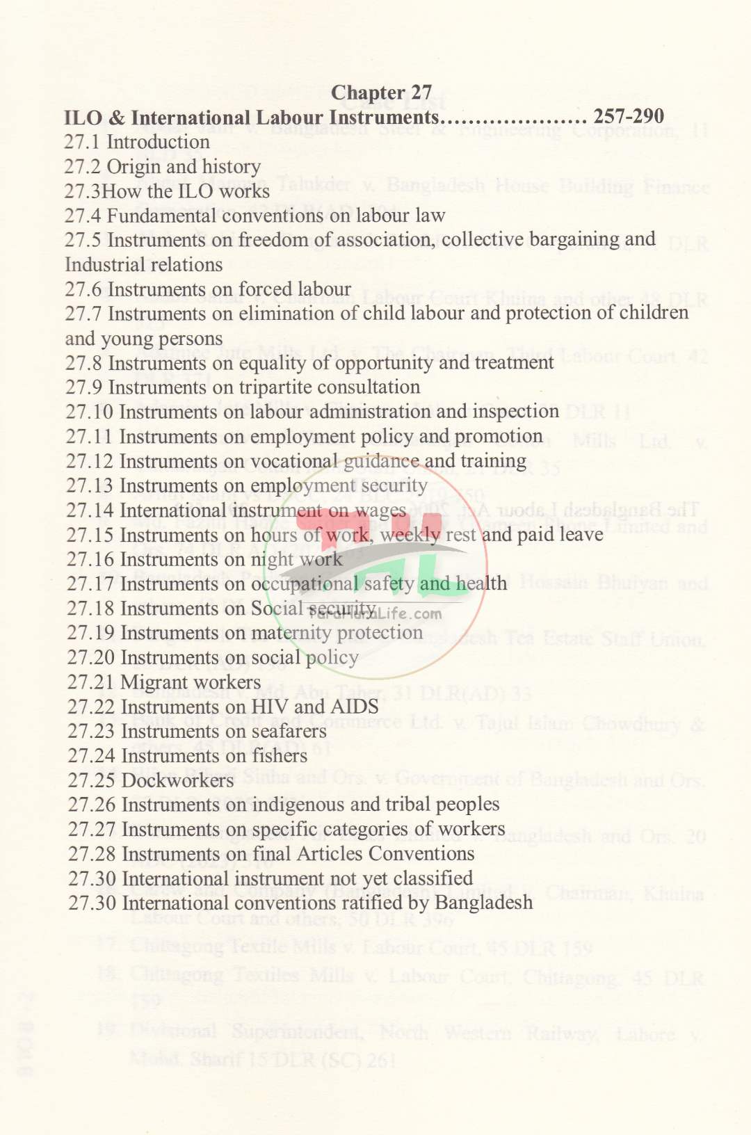 LECTURES ON LABOUR LAWS OF BANGLADESH
