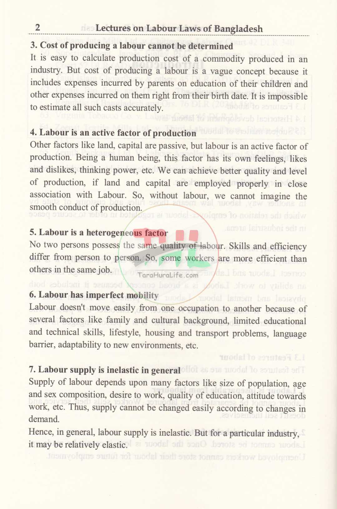 LECTURES ON LABOUR LAWS OF BANGLADESH