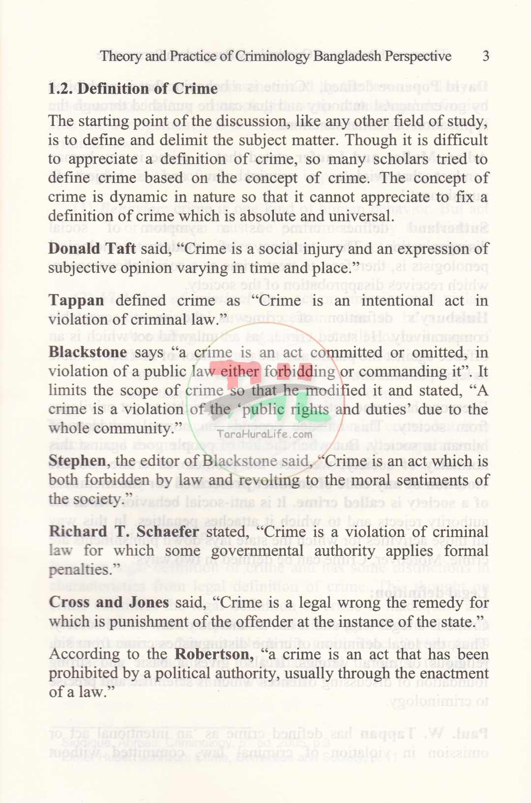 Theory and Practice of Criminology: Bangladesh Perspective
