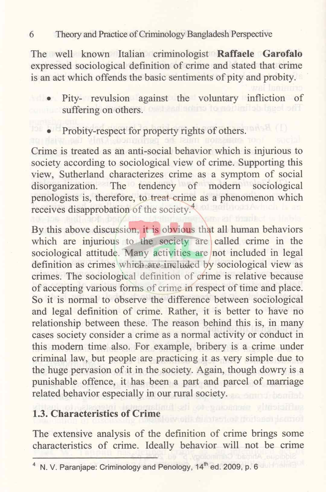 Theory and Practice of Criminology: Bangladesh Perspective