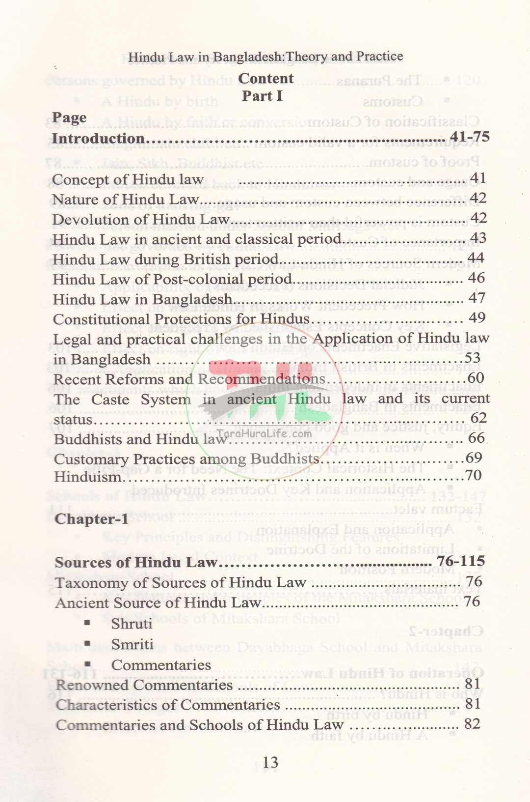HINDU LAW IN BANGLADESH THEORY AND PRACTICE