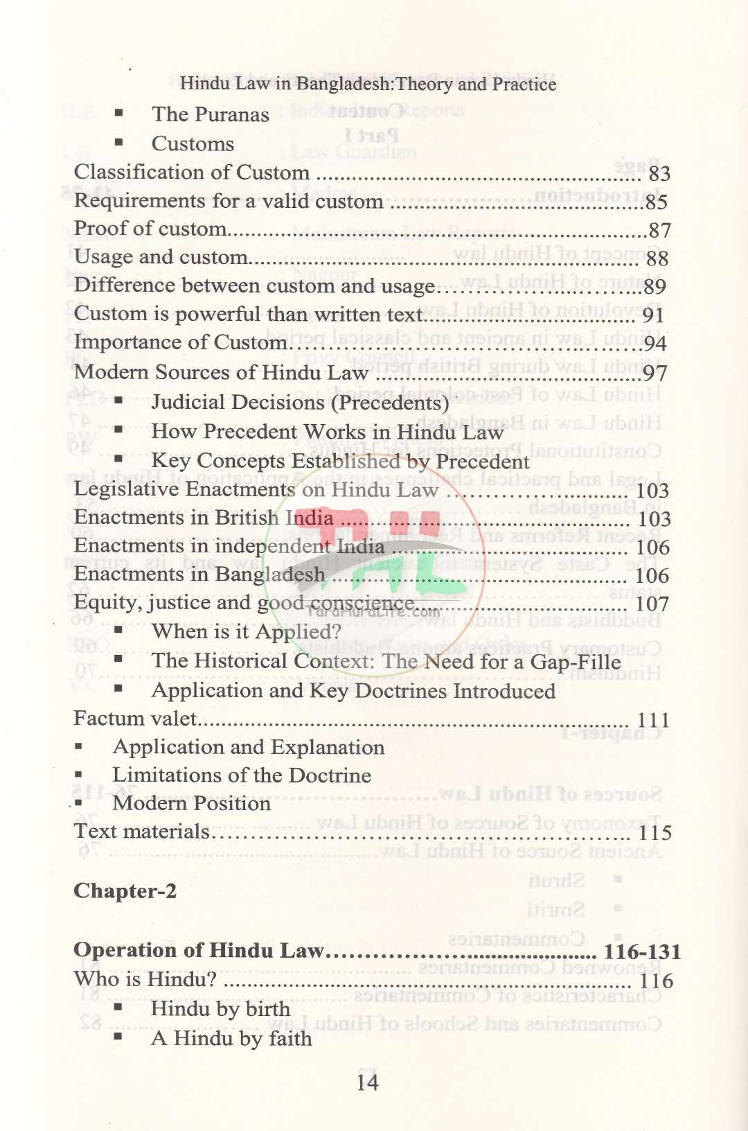 HINDU LAW IN BANGLADESH THEORY AND PRACTICE