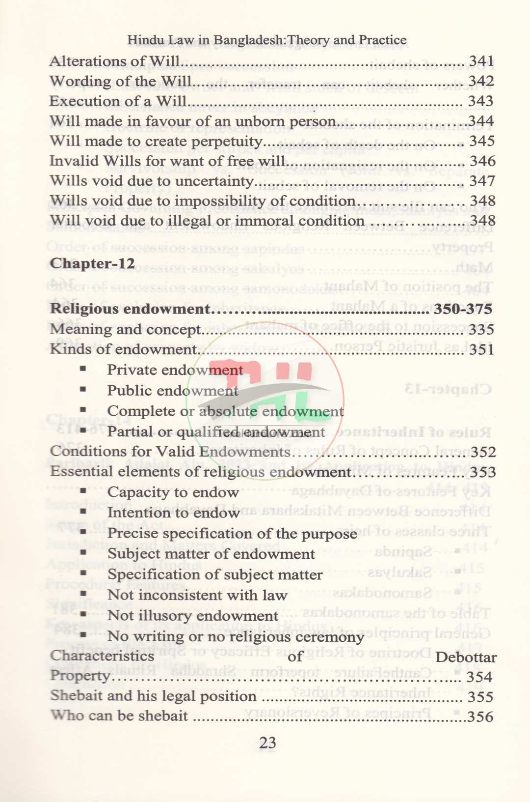 HINDU LAW IN BANGLADESH THEORY AND PRACTICE