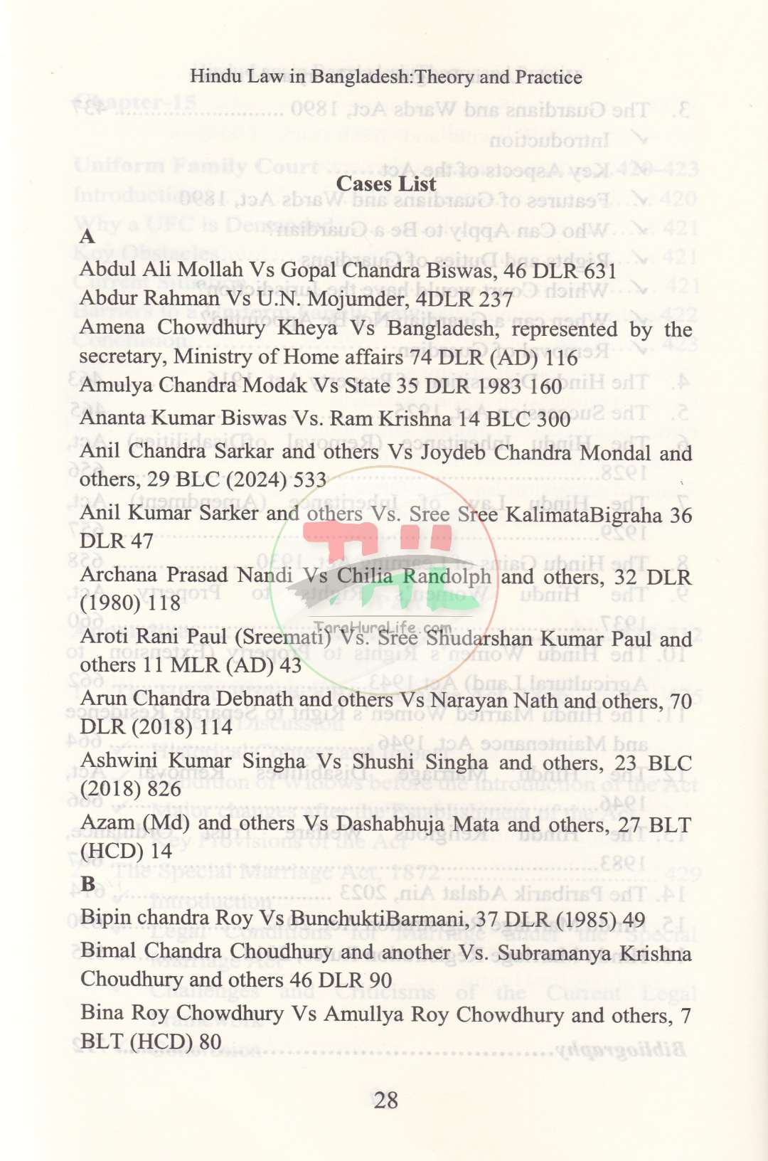 HINDU LAW IN BANGLADESH THEORY AND PRACTICE