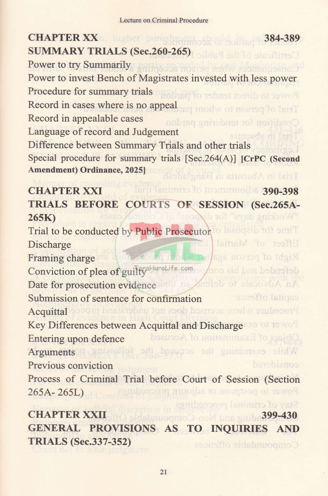 LECTURES ON CRIMINAL PROCEDURE