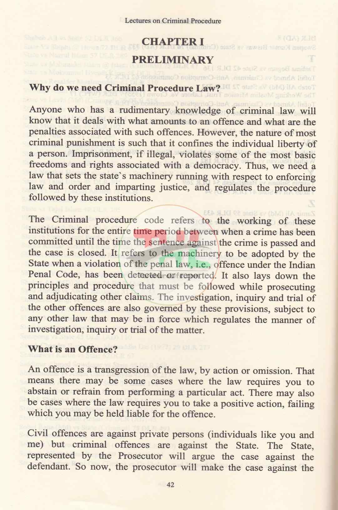 LECTURES ON CRIMINAL PROCEDURE