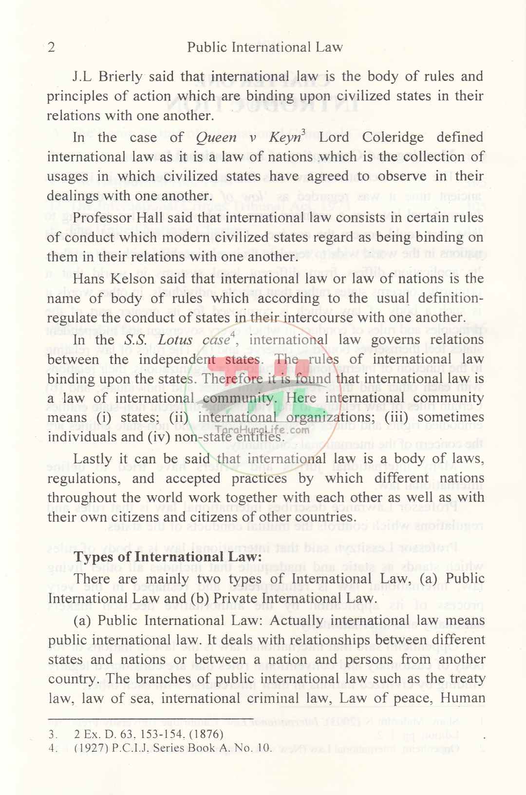 PUBLIC INTERNATIONAL LAW