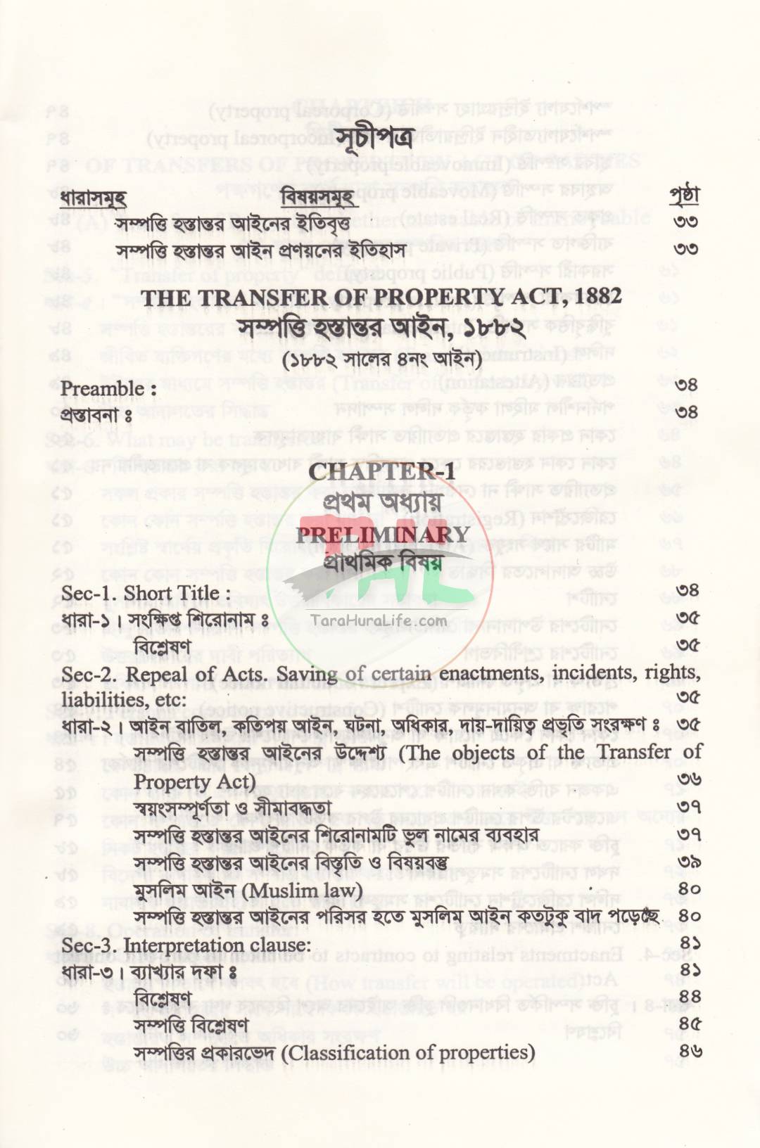 সম্পত্তি হস্তান্তর আইনের বিশ্লেষণ