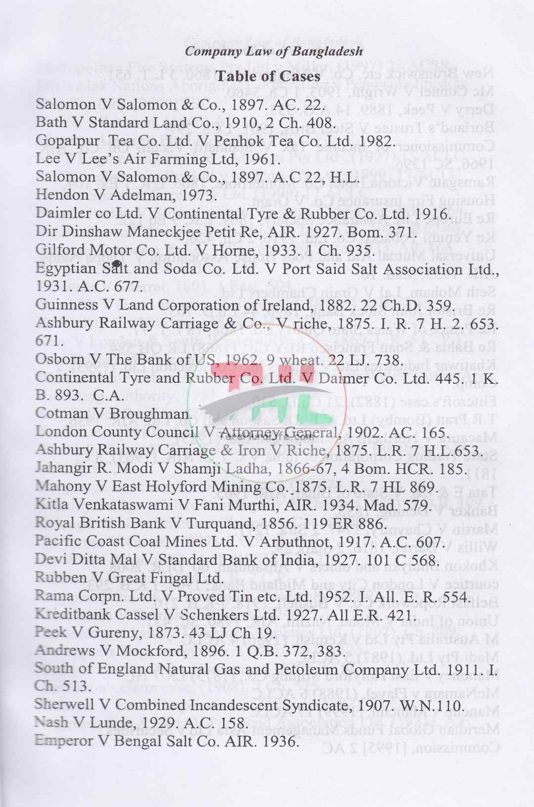 A Text Book on Company Law of Bangladesh With Partnership