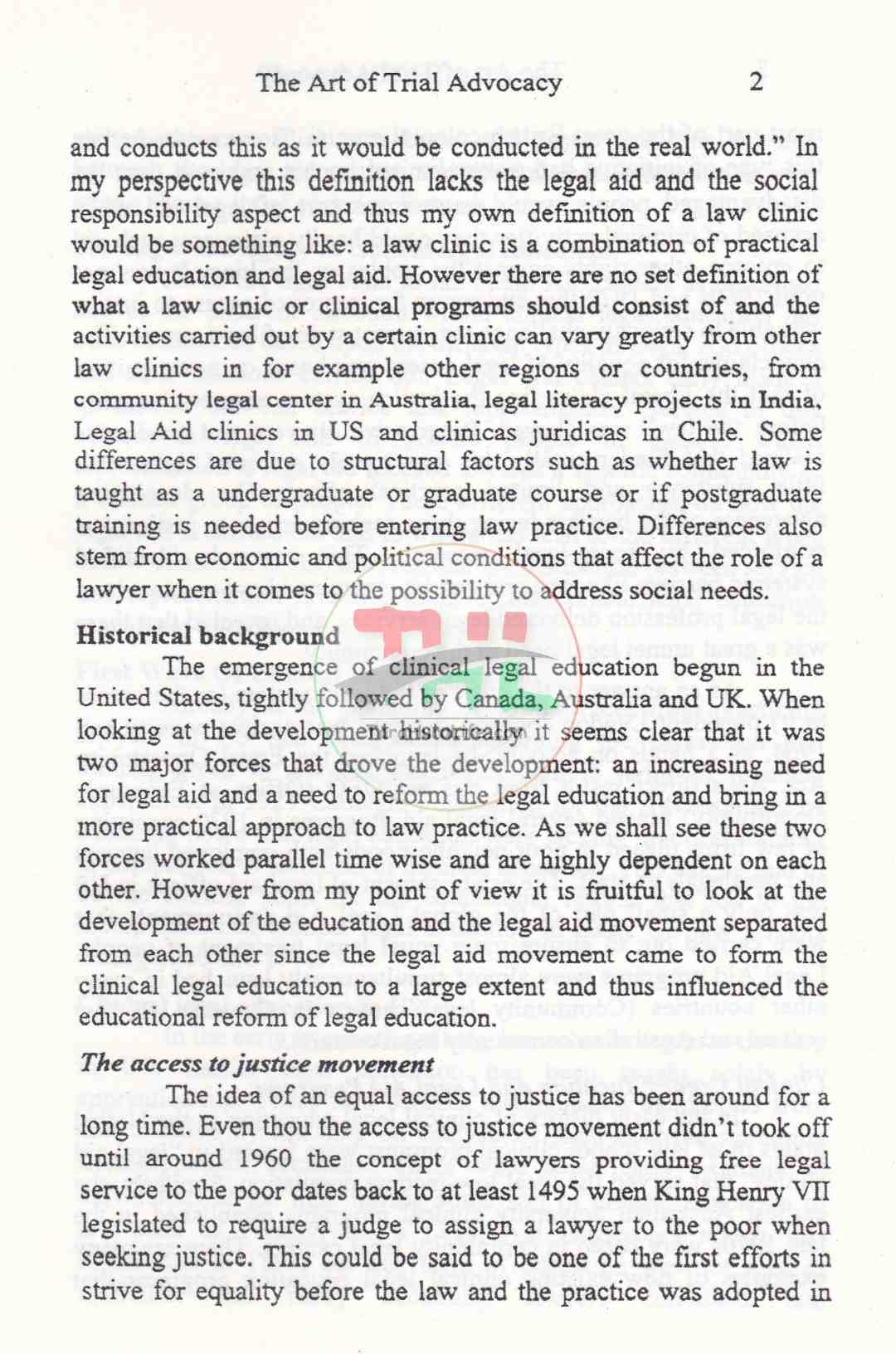 The Art of Trial Advocacy