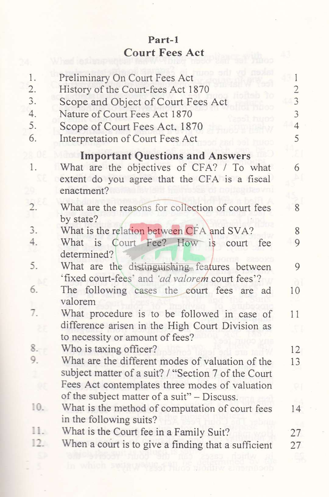 Handbook of Court Fees, Suit Valuation & Stamp Act