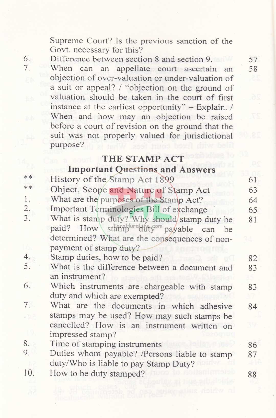 Handbook of Court Fees, Suit Valuation & Stamp Act