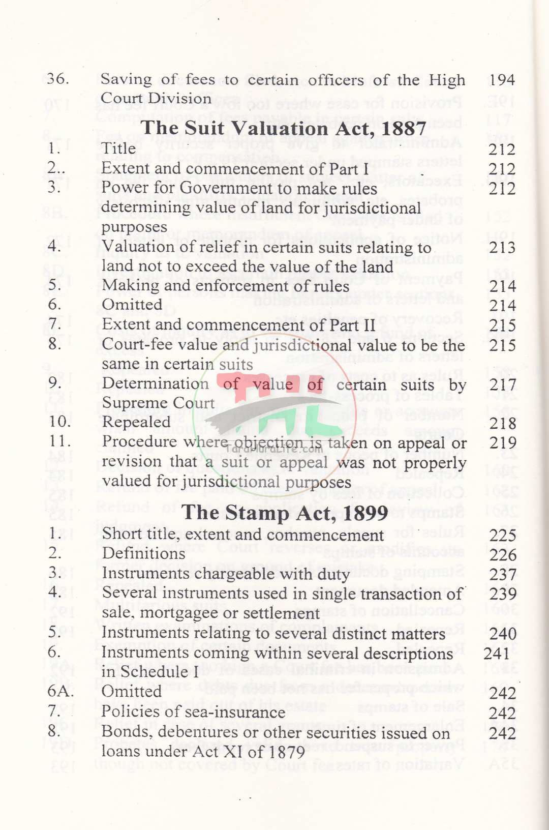 Handbook of Court Fees, Suit Valuation & Stamp Act
