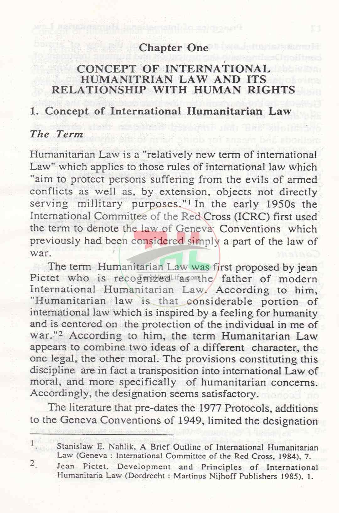 Principles of International Humanitarian Law