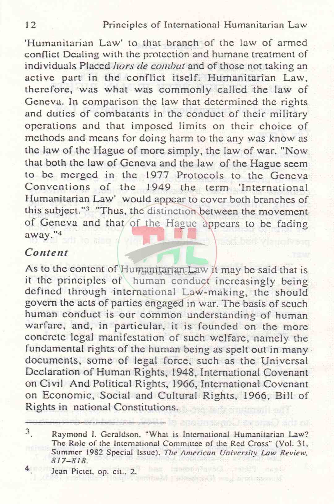 Principles of International Humanitarian Law