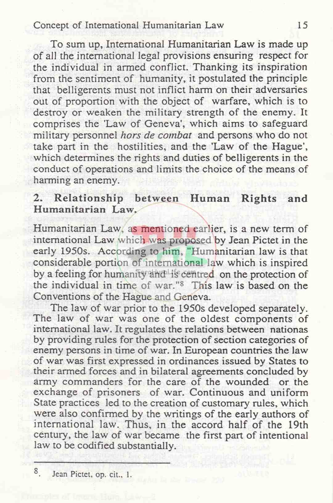 Principles of International Humanitarian Law