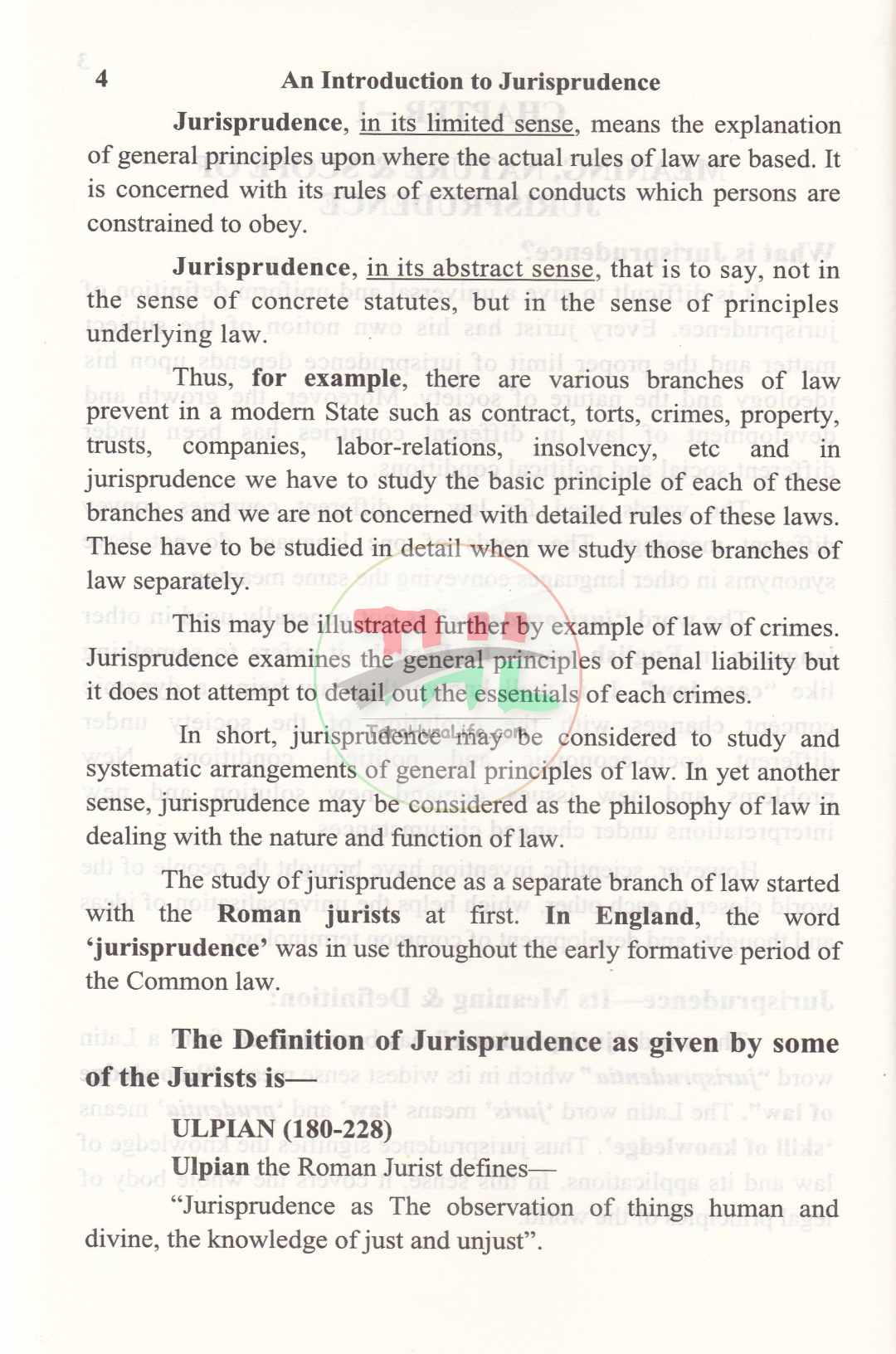An Introduction to Jurisprudence & Legal Theory (Student Edition)