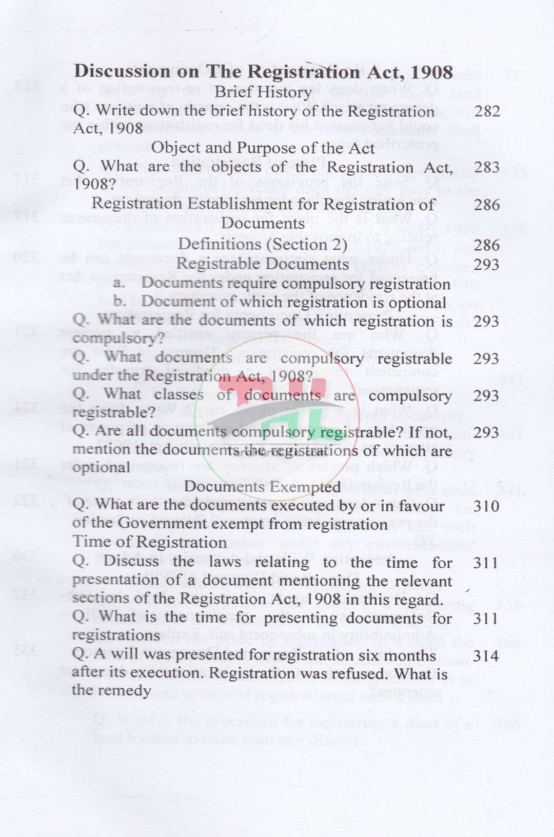 A Textbook on Registration Act