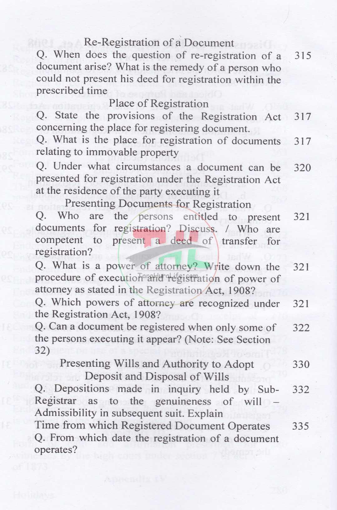 A Textbook on Registration Act