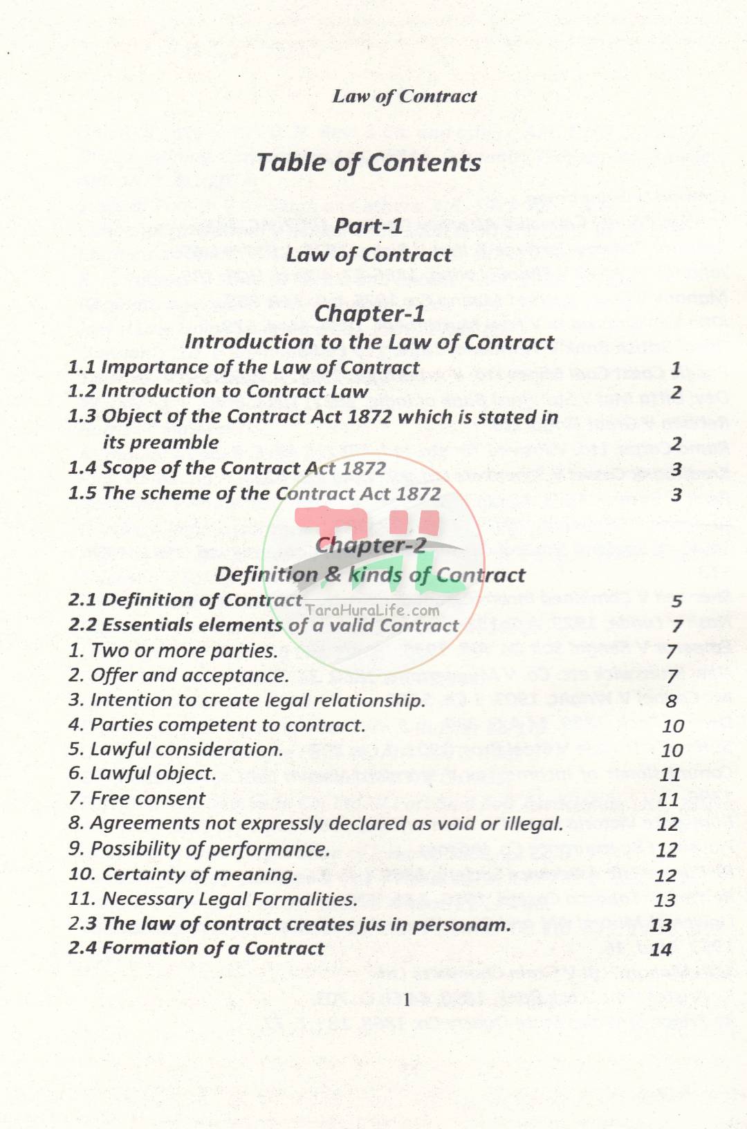 Law of Contract
