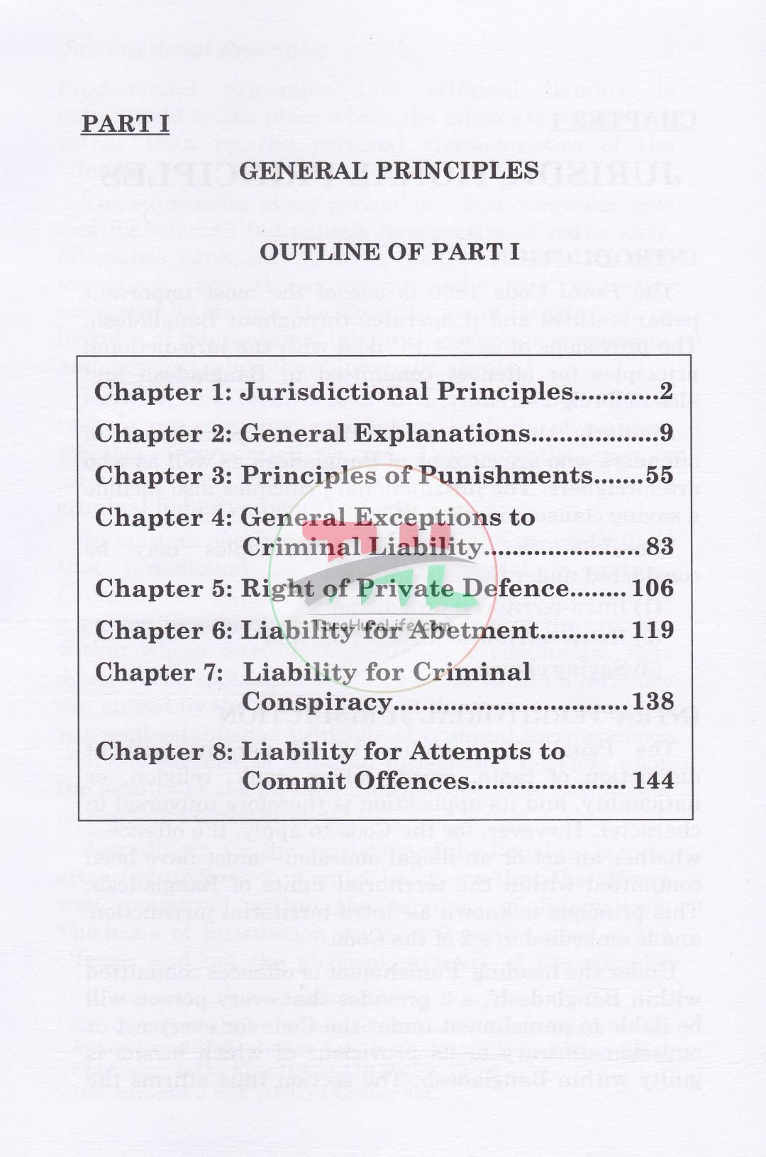Principles of Penal Code