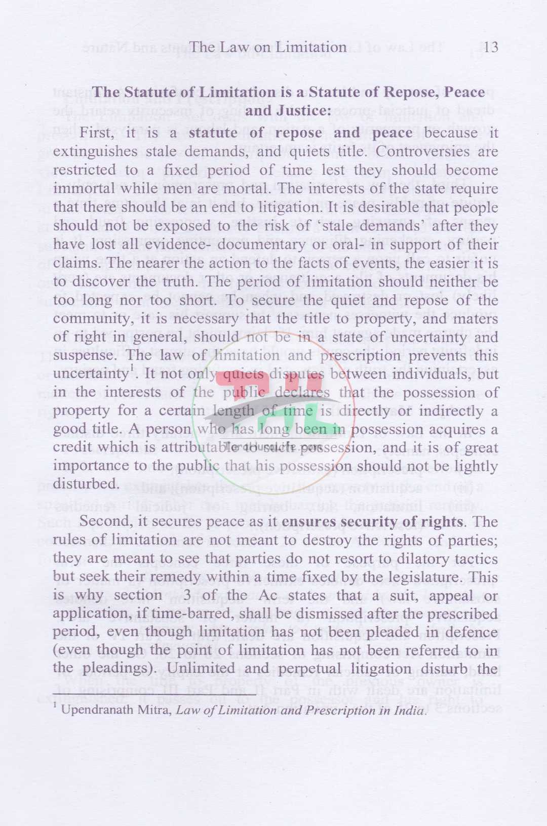 The Law on Limitation and Prescription in Bangladesh